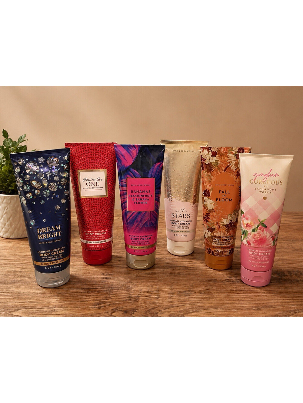 Bath & Body Works Ultimate Hydration Body Cream Set of 6 8oz Assorted